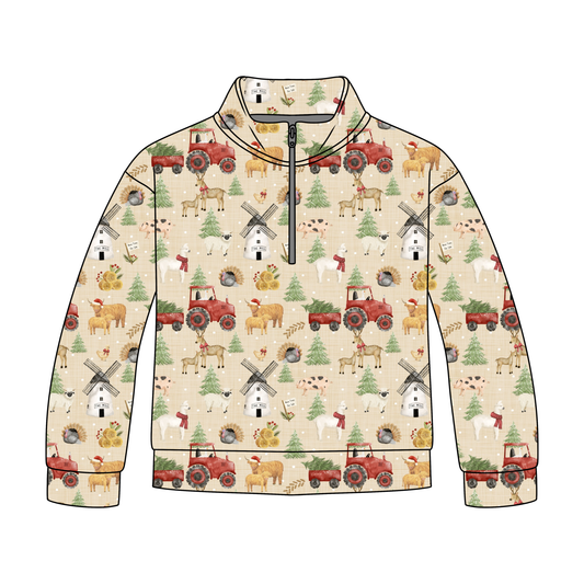 Merry Little Farmstead Quarter Zip-Up **PreOrder**