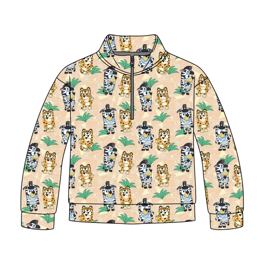 Safari Pups Quarter Zip-Up **PreOrder**