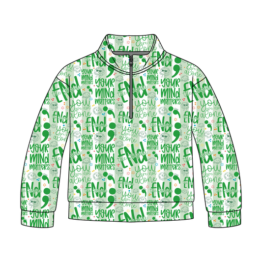 Your Mind Matters Adult Quarter Zip-Up *RTS*