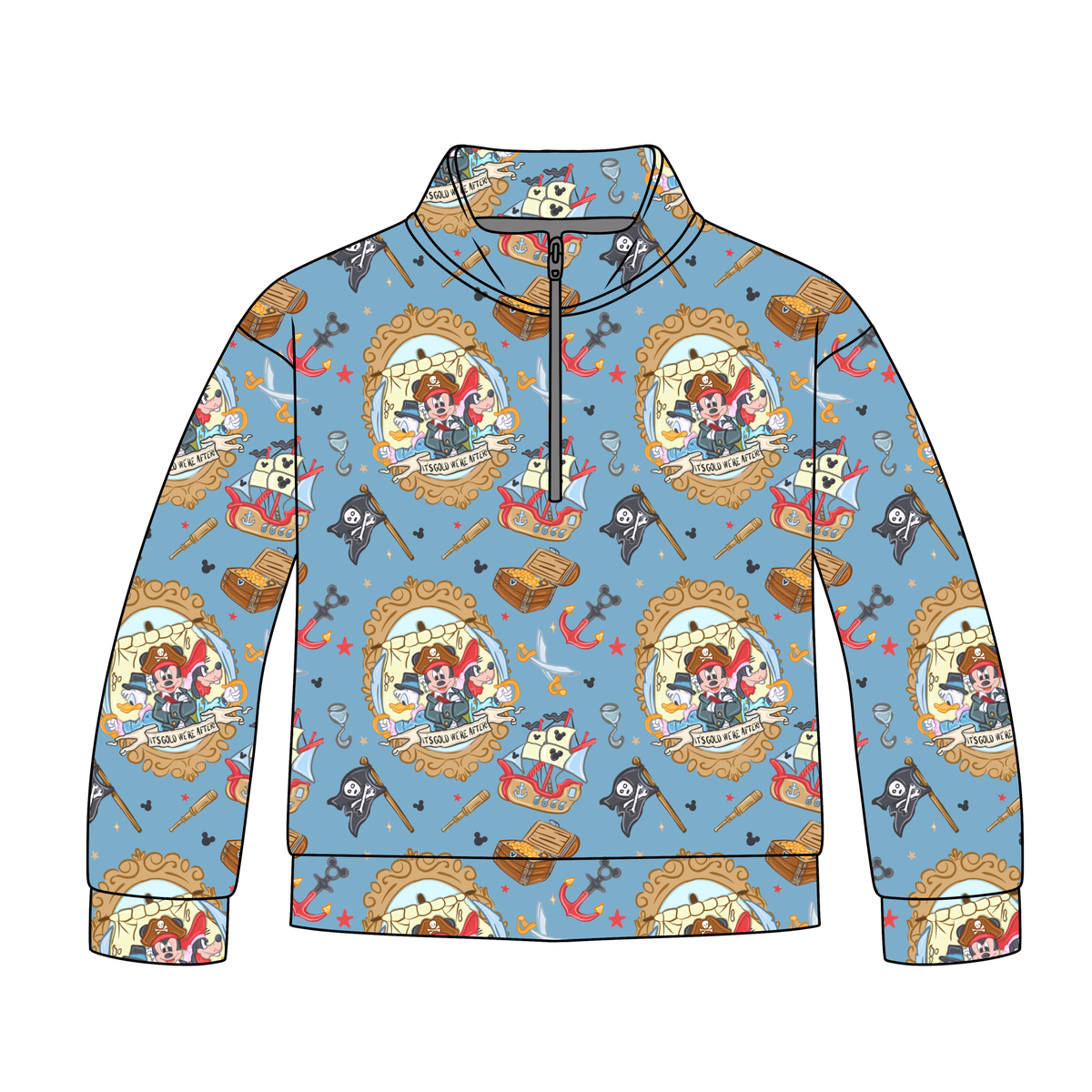 It's Gold We're After! Quarter Zip-Up **PreOrder**