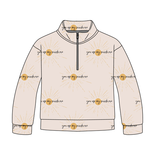 You Are My Sunshine Adult Quarter Zip-Up *RTS*