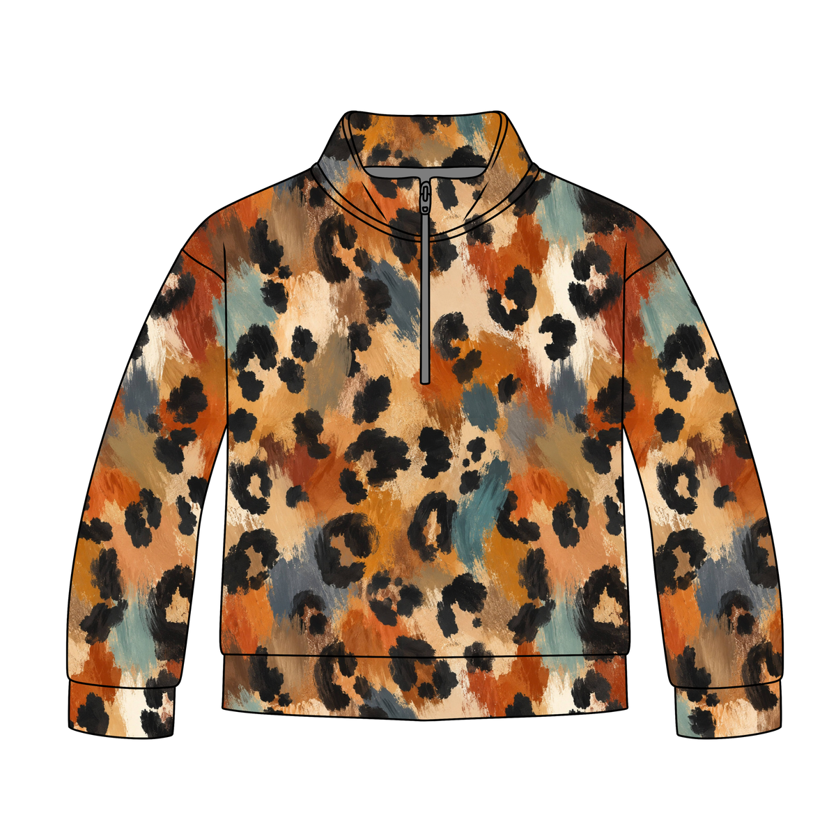 Lovely Leopard Quarter Zip-Up **PreOrder**