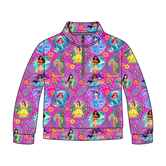 Paisley Princesses Adult Quarter Zip-Up *RTS*