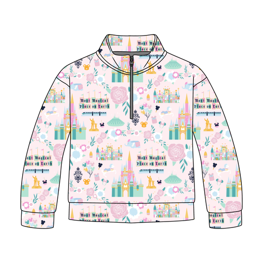 Where Magic Blooms Adult Quarter Zip-Up **PreOrder**