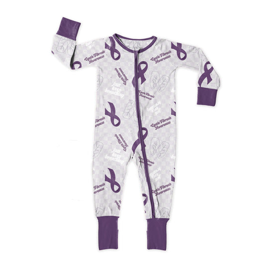 Cystic Fibrosis Awareness Medically Adaptable Zipper Sleeper *RTS*