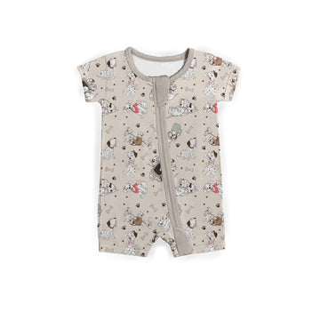 Dalmatian Days! Medically Adaptable Zipper Shortie *RTS*