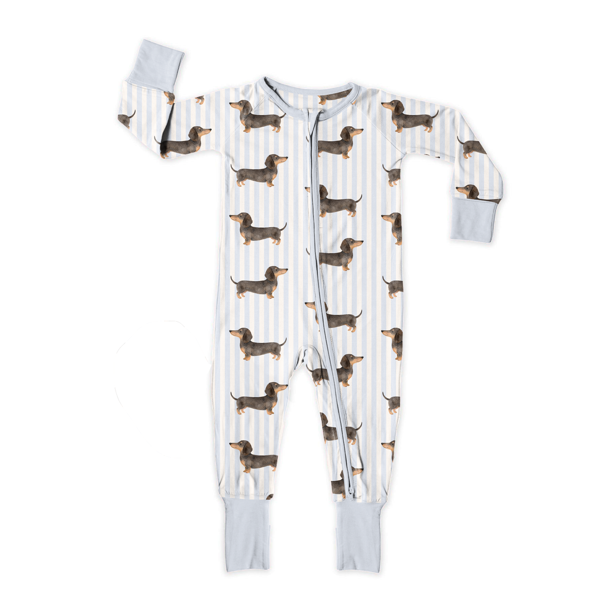 Doxie Daydreams Blue Zipper Sleeper **PreOrder**