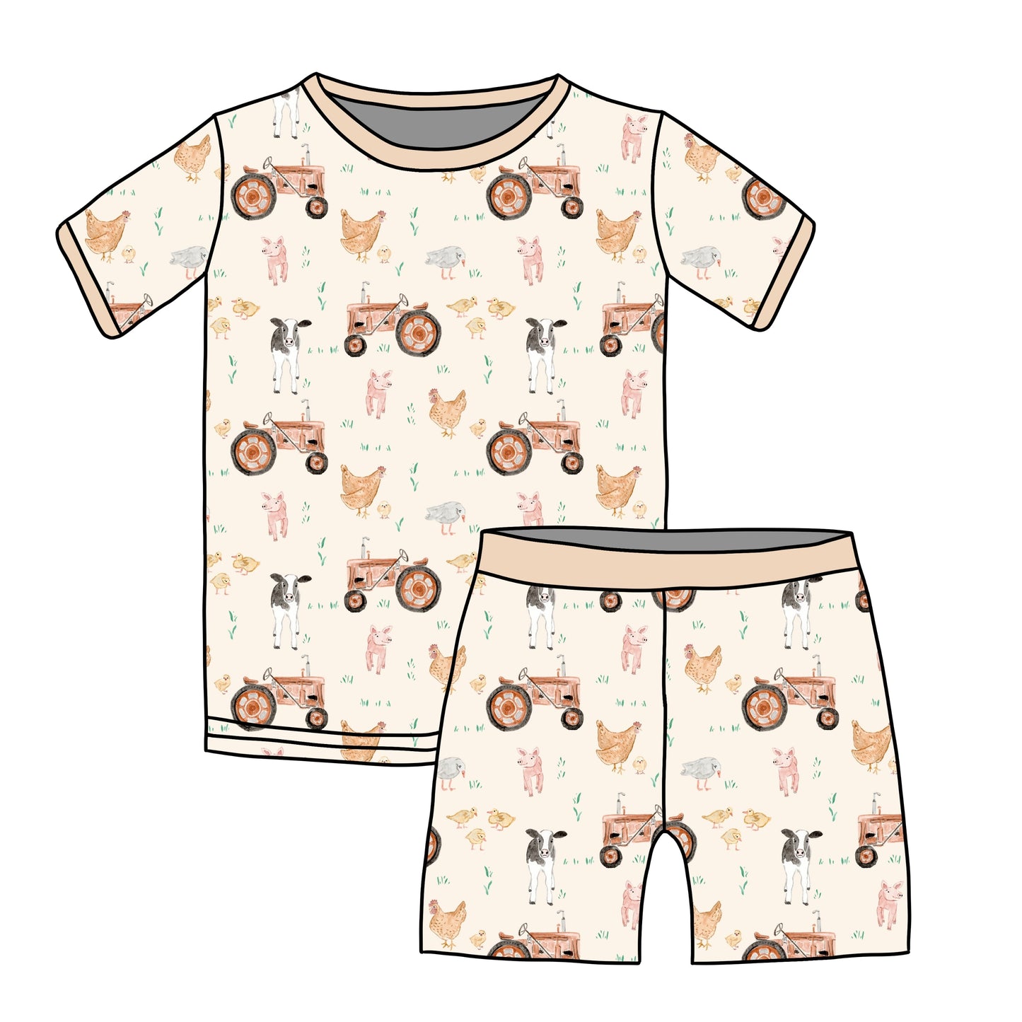 Barnyard Bliss Youth Shorts Set