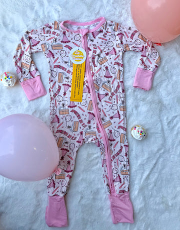 Birthday Girl Medically Adaptable Zipper Sleeper *RTS*