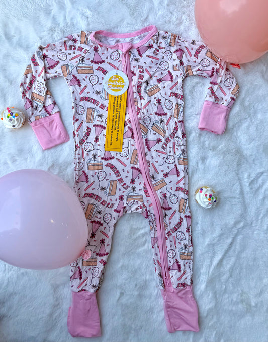 Birthday Girl Medically Adaptable Zipper Sleeper *RTS*
