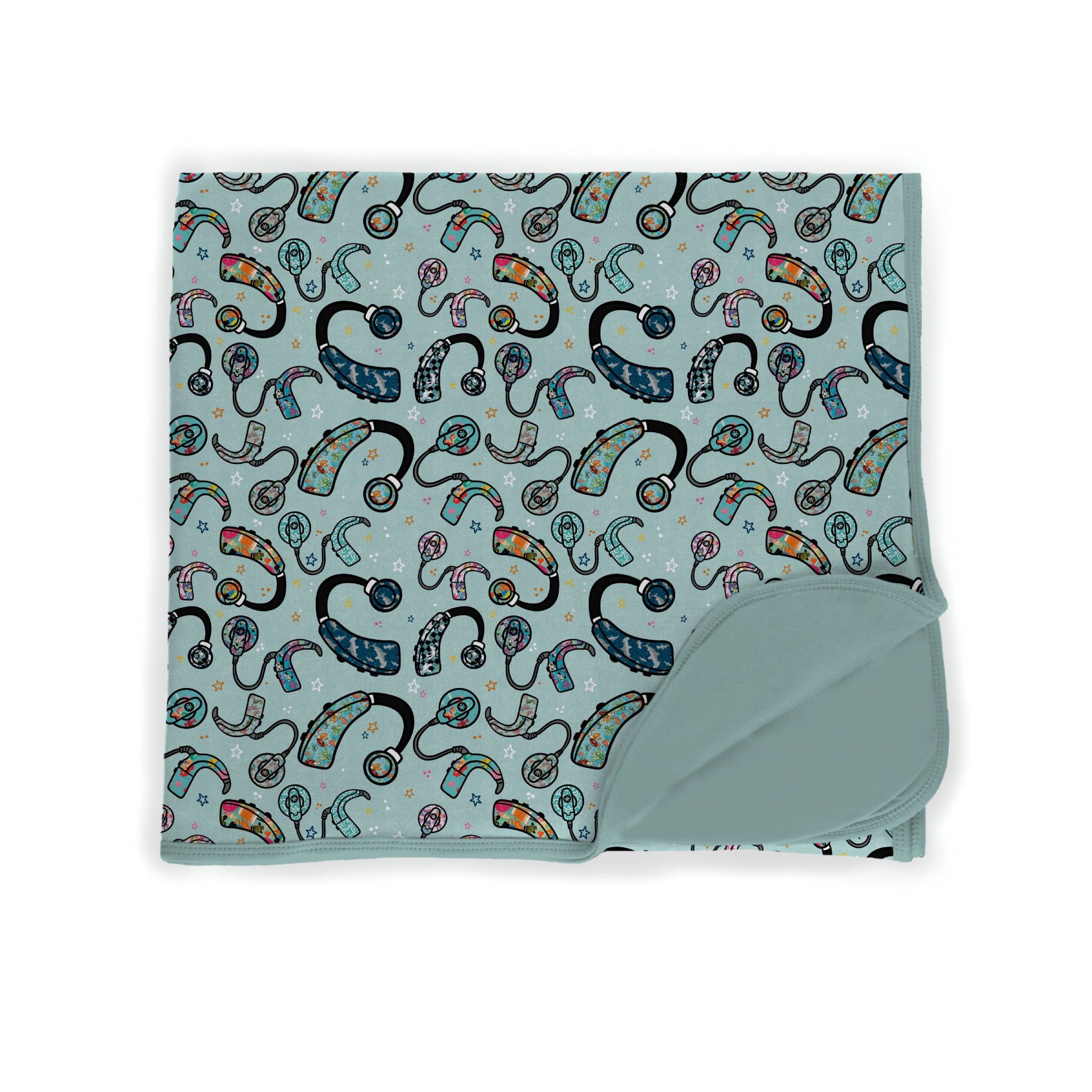 Hearing Loss Awareness Bamboo Blanket *RTS*