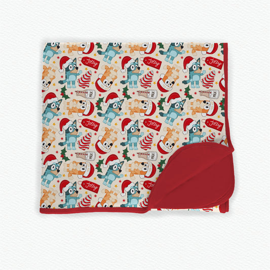 Holiday Heeler Bamboo Blanket **PreOrder**