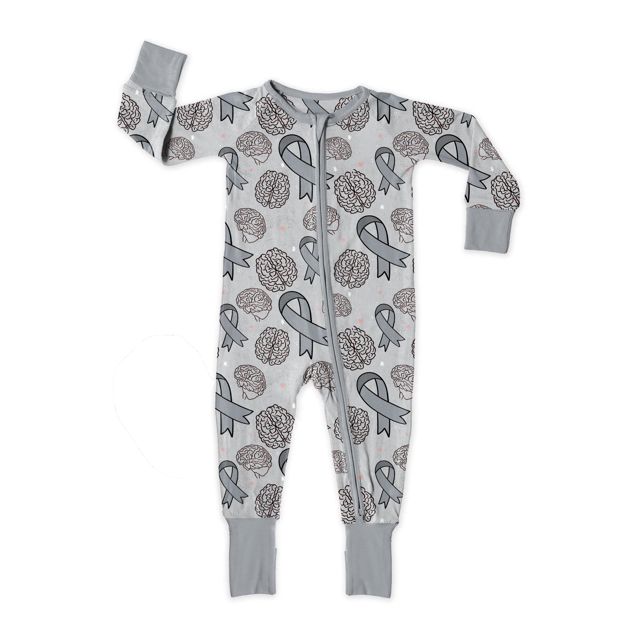 Brain Cancer & Tumor Awareness Zipper Sleeper **PreOrder**