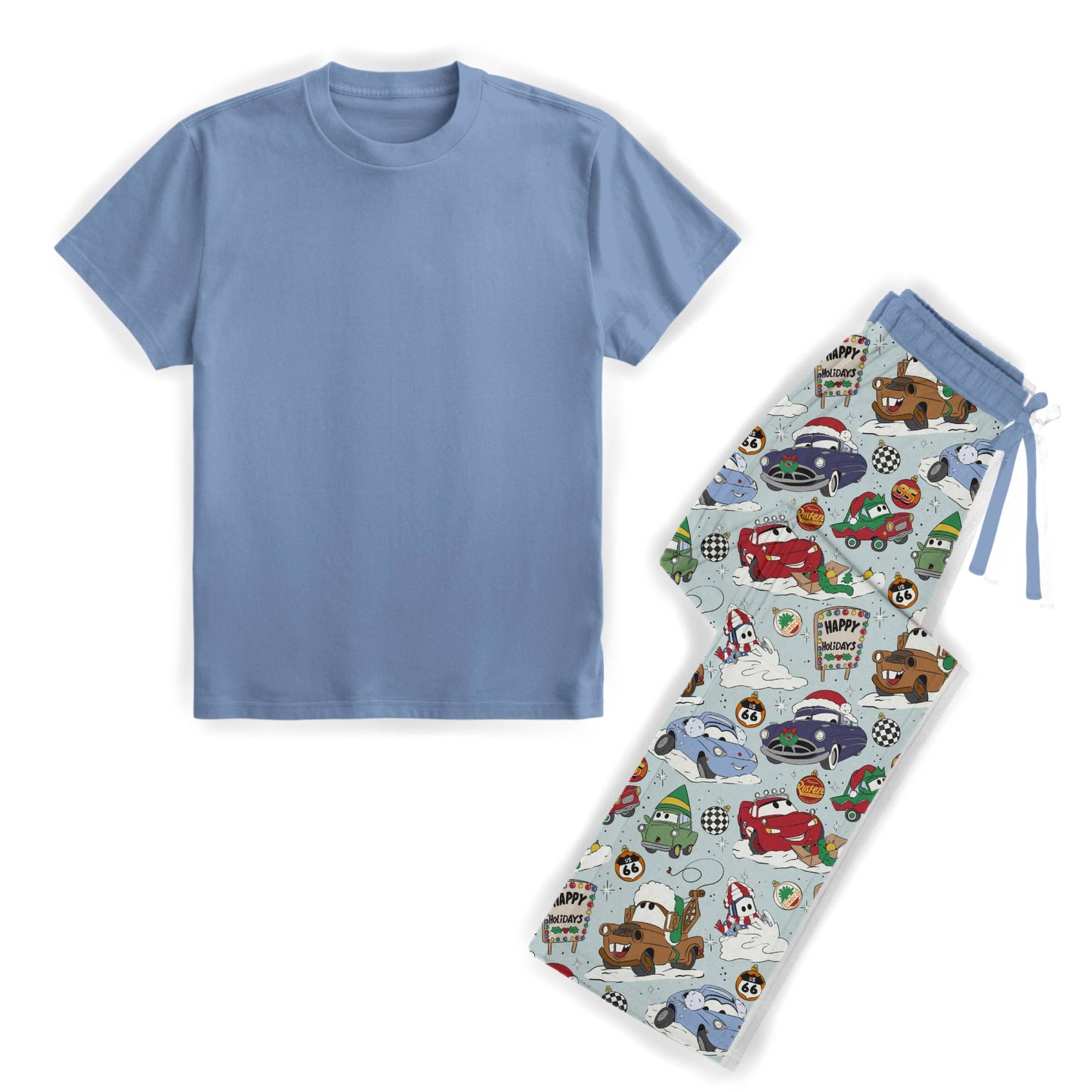 Holiday Pit Stop Men's Bamboo Matching Lounge Set **PreOrder**