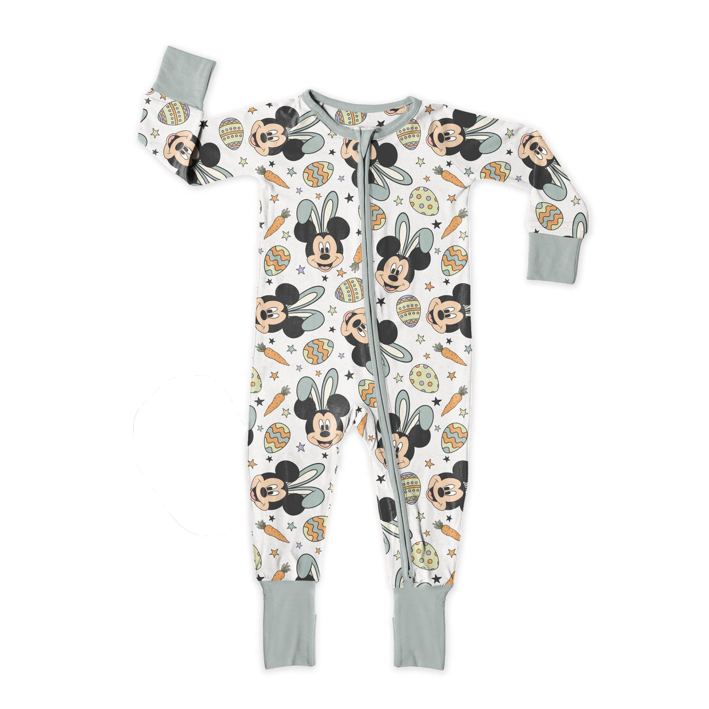 Hoppy Easter Mouse Blue Medically Adaptable Zipper Sleeper *RTS*