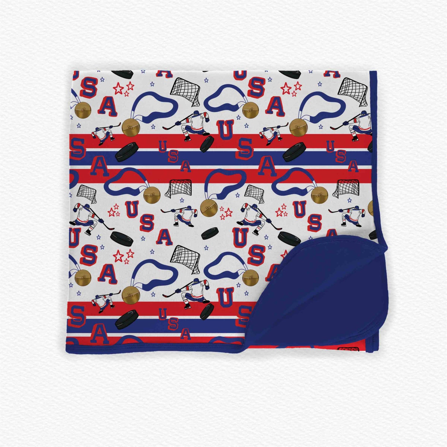 USA Hockey Bamboo Blanket *RTS*
