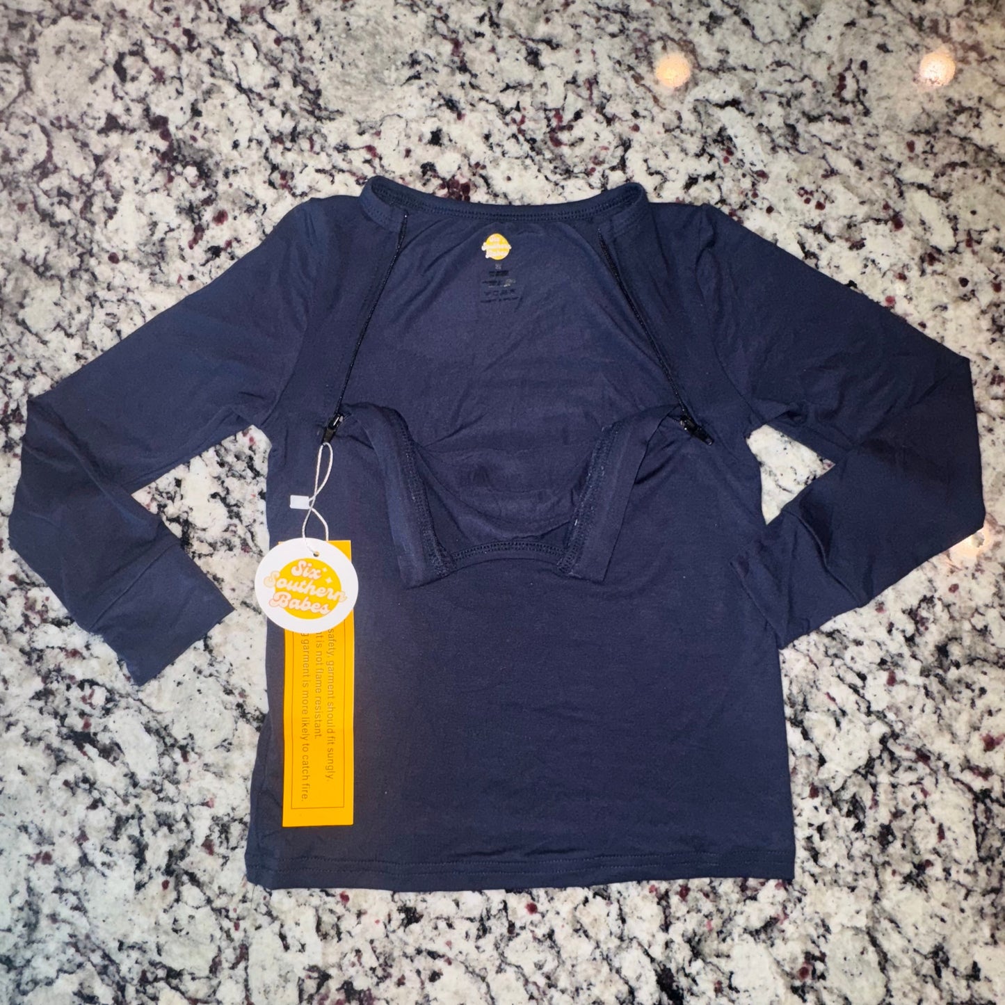 Solid Black Port Accessible Long Sleeve Shirt *RTS*
