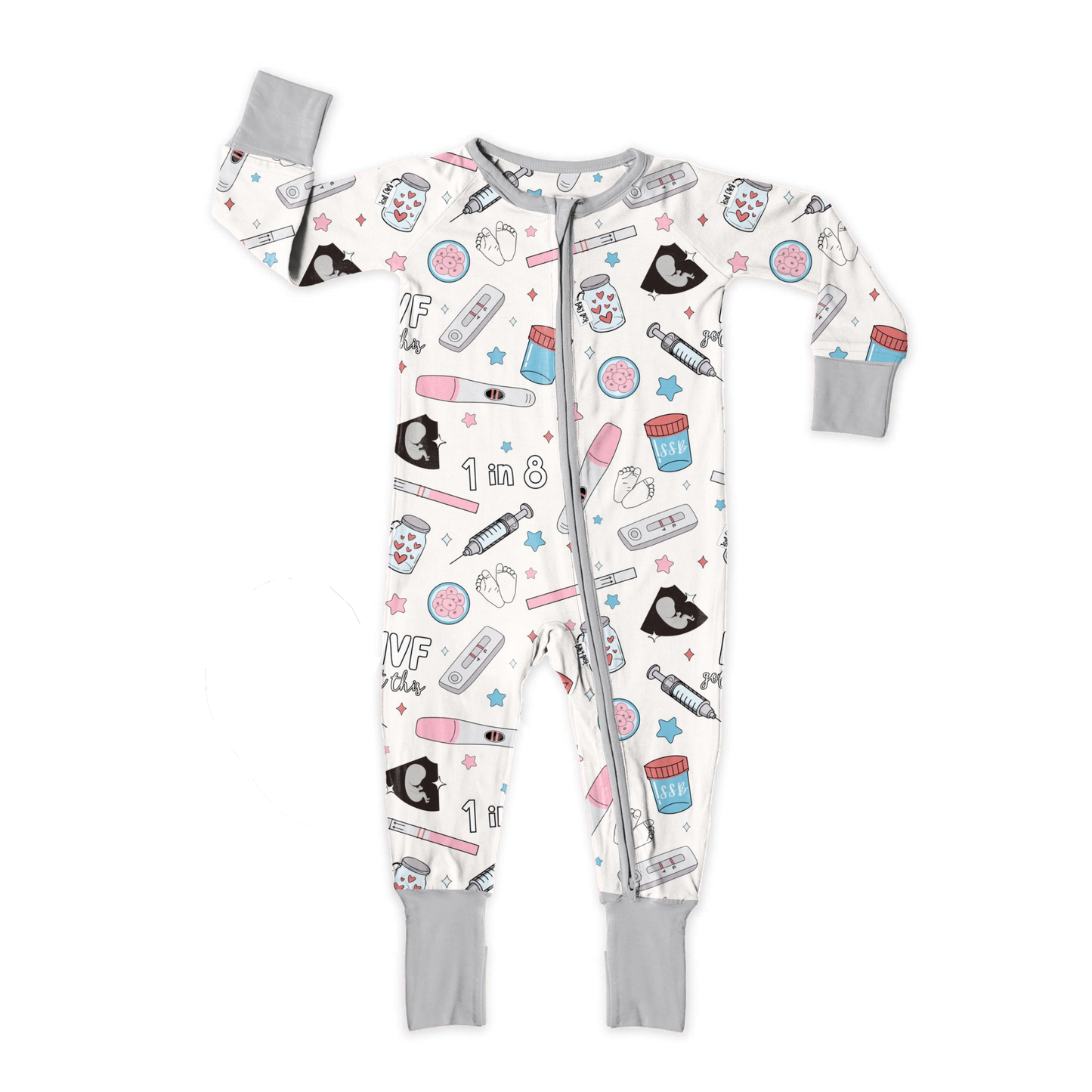 IVF Awareness Medically Adaptable Zipper Sleeper *RTS*