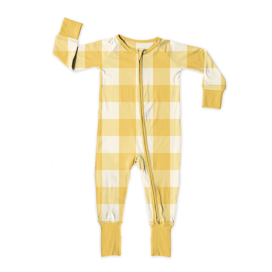 Little Sunshine Squares Zipper Sleeper *RTS*