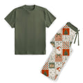Merry Little Patchwork Men's Bamboo Matching Lounge Set **PreOrder**