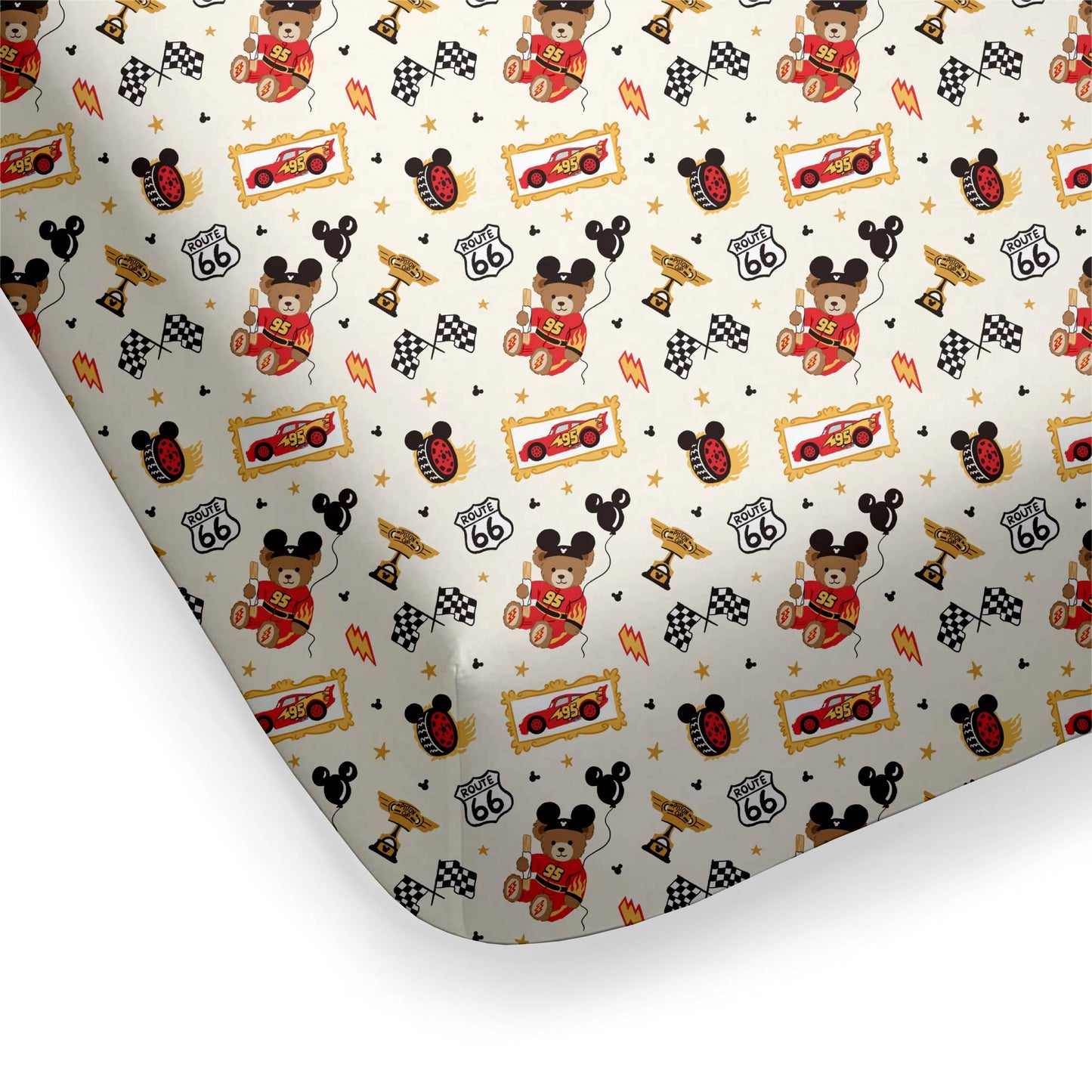 Born To Race Bears Crib Sheet **PreOrder**