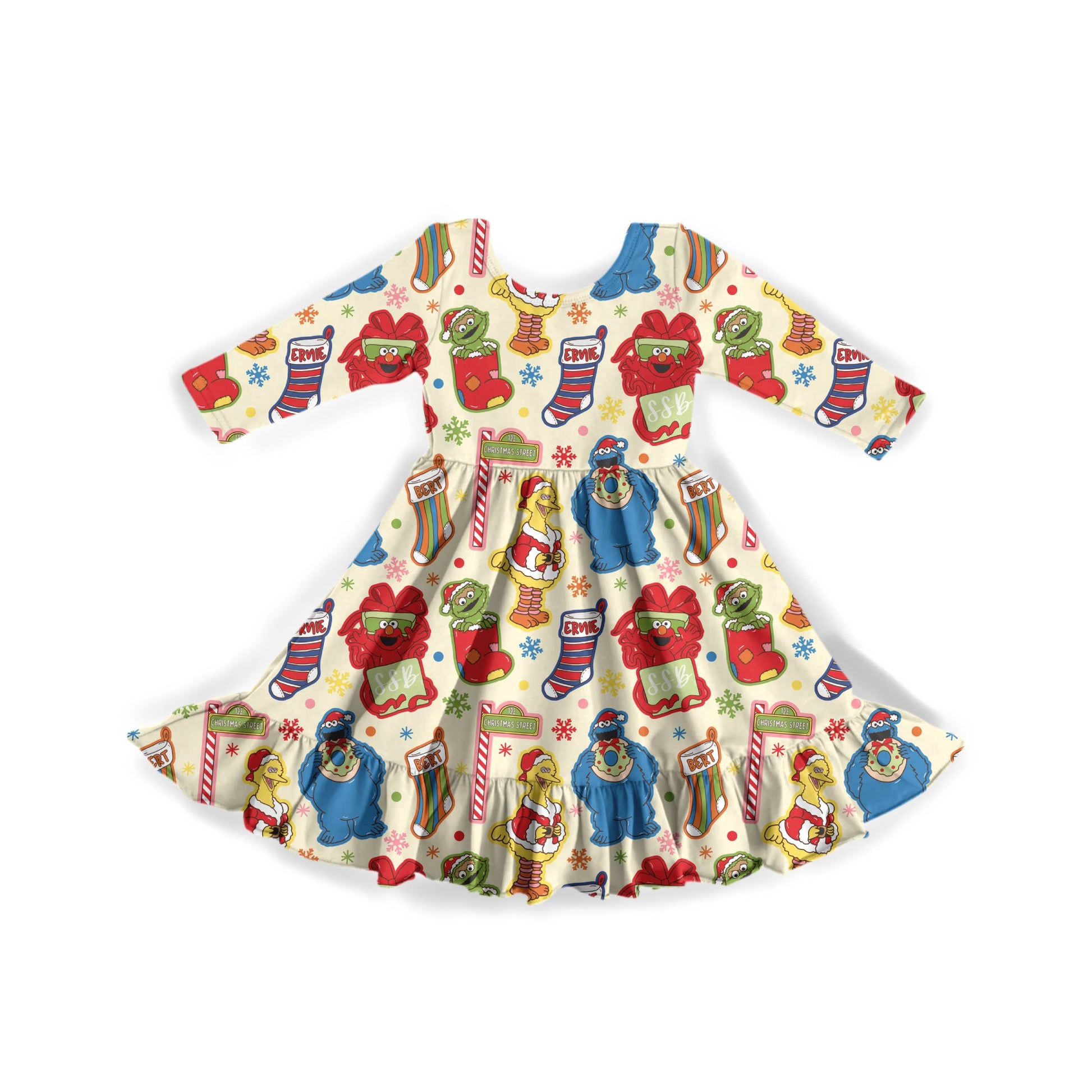 Christmas Street Youth Twirl Dress **PreOrder** – Six Southern Babes