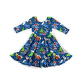 Blue Christmas Cheer Youth Twirl Dress **PreOrder**