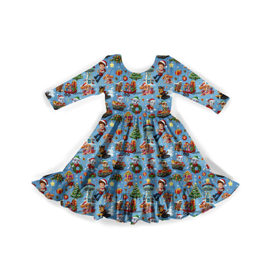 Holiday Hero Pups Youth Twirl Dress **PreOrder**