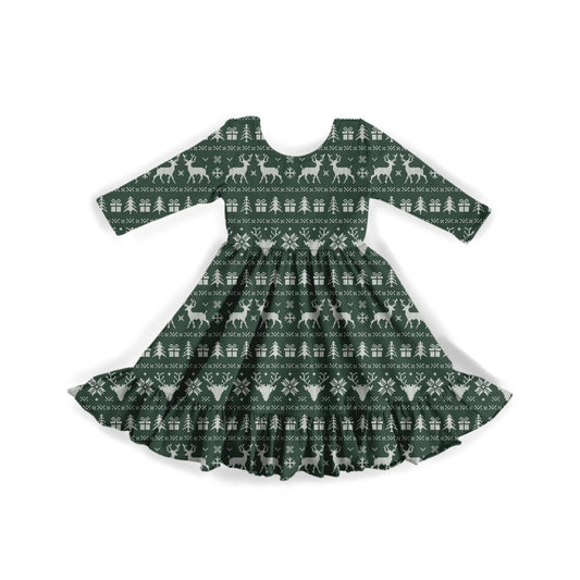 Winter Knit Wishes Youth Twirl Dress **PreOrder**
