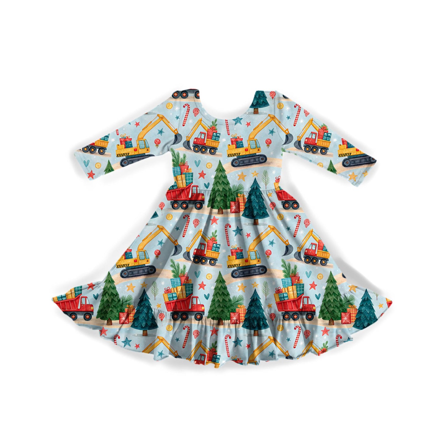 Merry Construction Youth Twirl Dress **PreOrder**