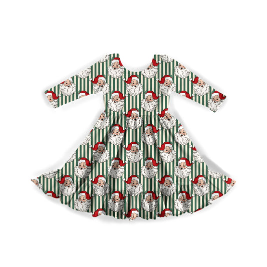 Vintage Santa Vibes Youth Twirl Dress **PreOrder**