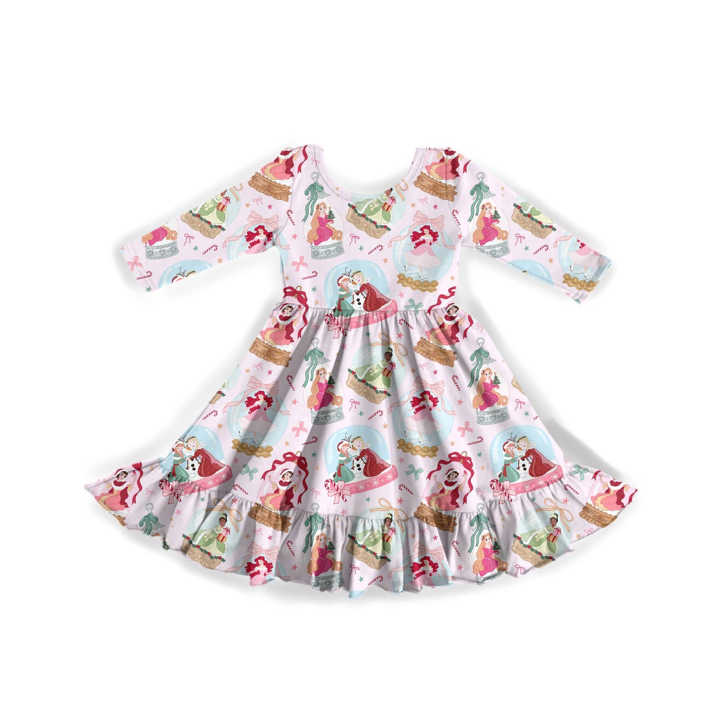 Enchanted Christmas Globes Youth Twirl Dress **PreOrder**