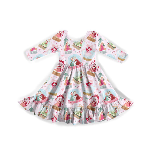 Enchanted Christmas Globes Youth Twirl Dress **PreOrder**