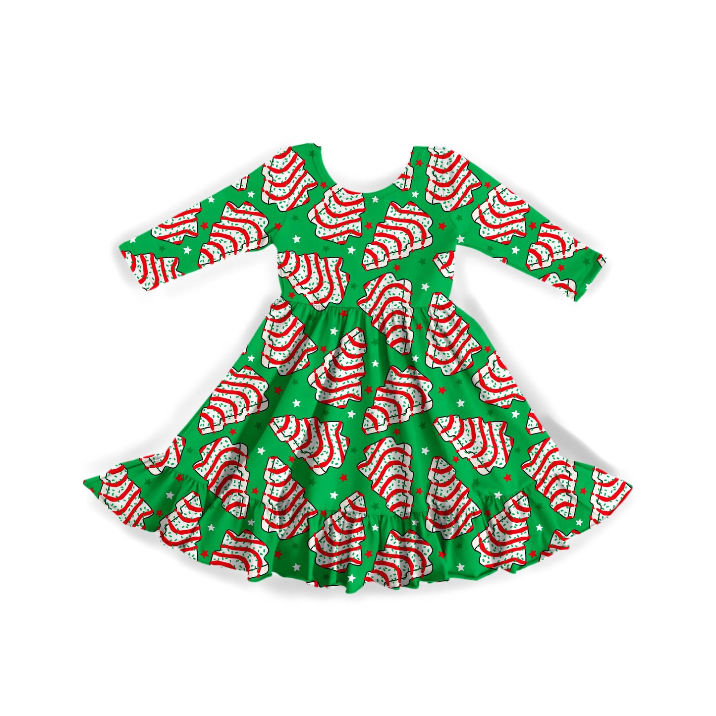 Christmas Cakes Youth Twirl Dress **PreOrder**