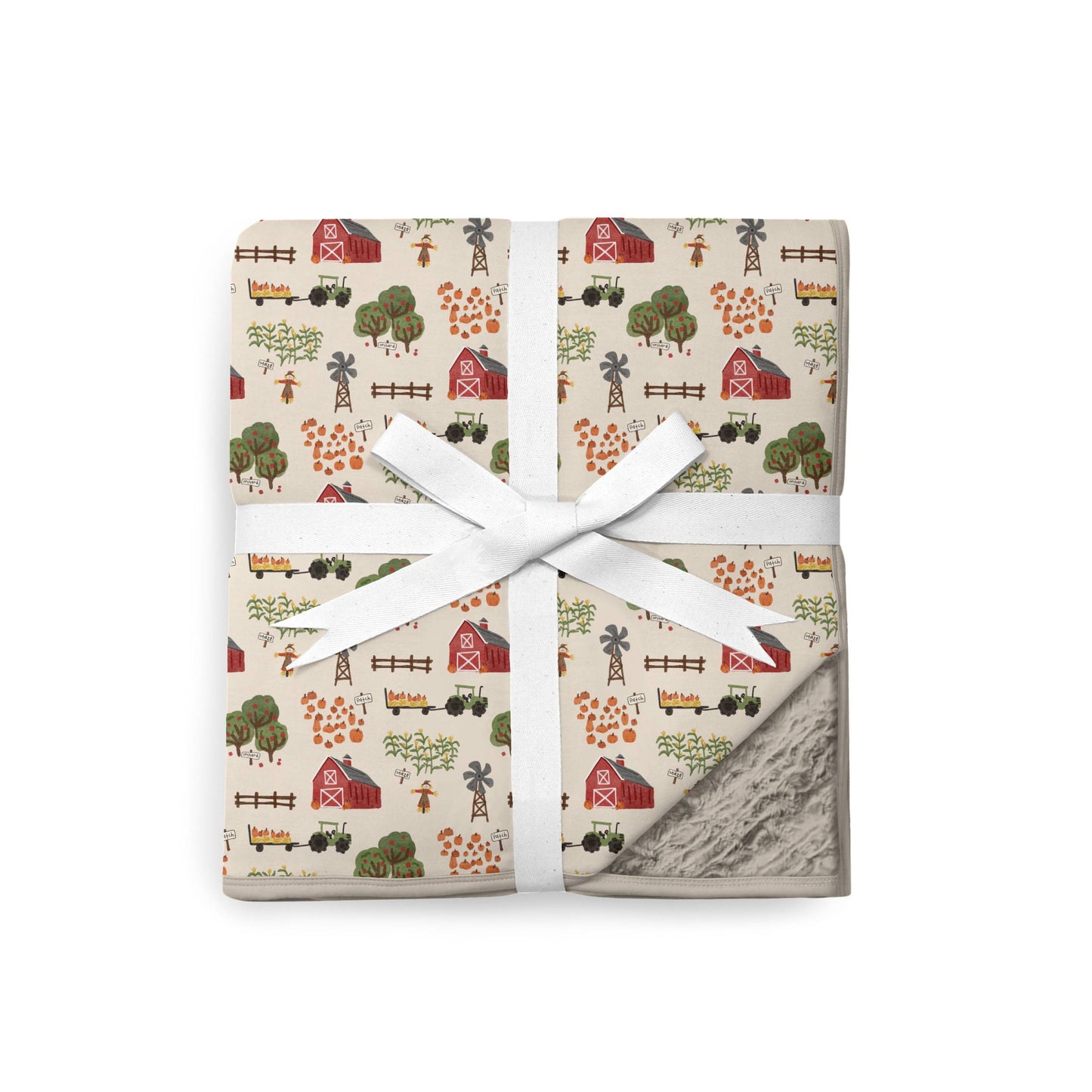 Autumn on the Farm Plush Blanket **PreOrder**