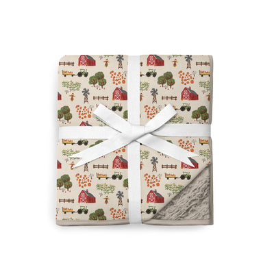 Autumn on the Farm Plush Blanket **PreOrder**