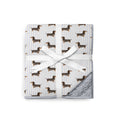 Doxie Daydreams Blue Cozy Plush Blanket **PreOrder**