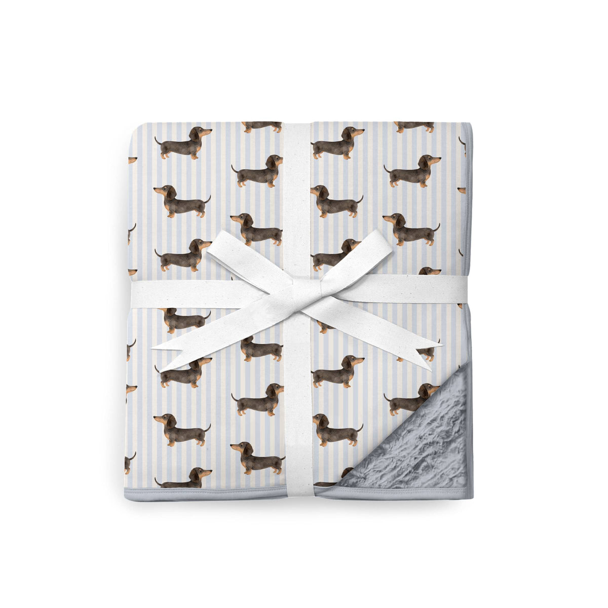 Doxie Daydreams Blue Cozy Plush Blanket **PreOrder**