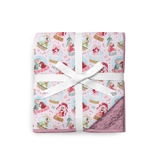 Enchanted Christmas Globes Cozy Plush Blanket **PreOrder**