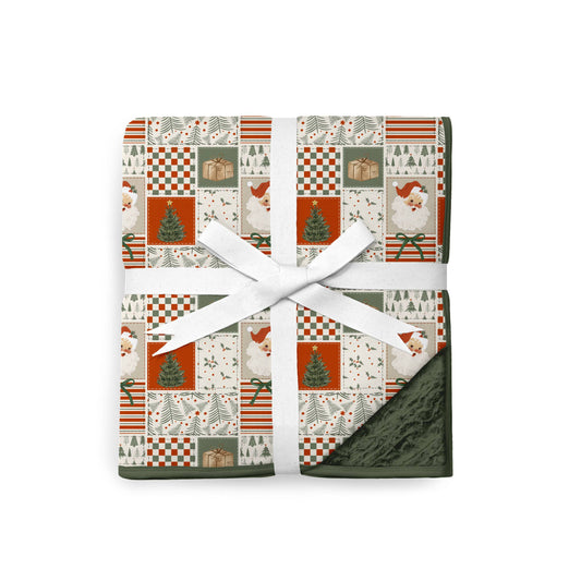 Merry Little Patchwork Cozy Plush Blanket **PreOrder**
