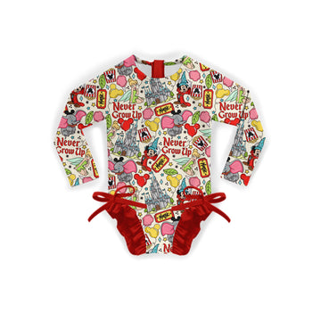 Never Grow Up Rashguard One-Peice Swimwear **PreOrder**