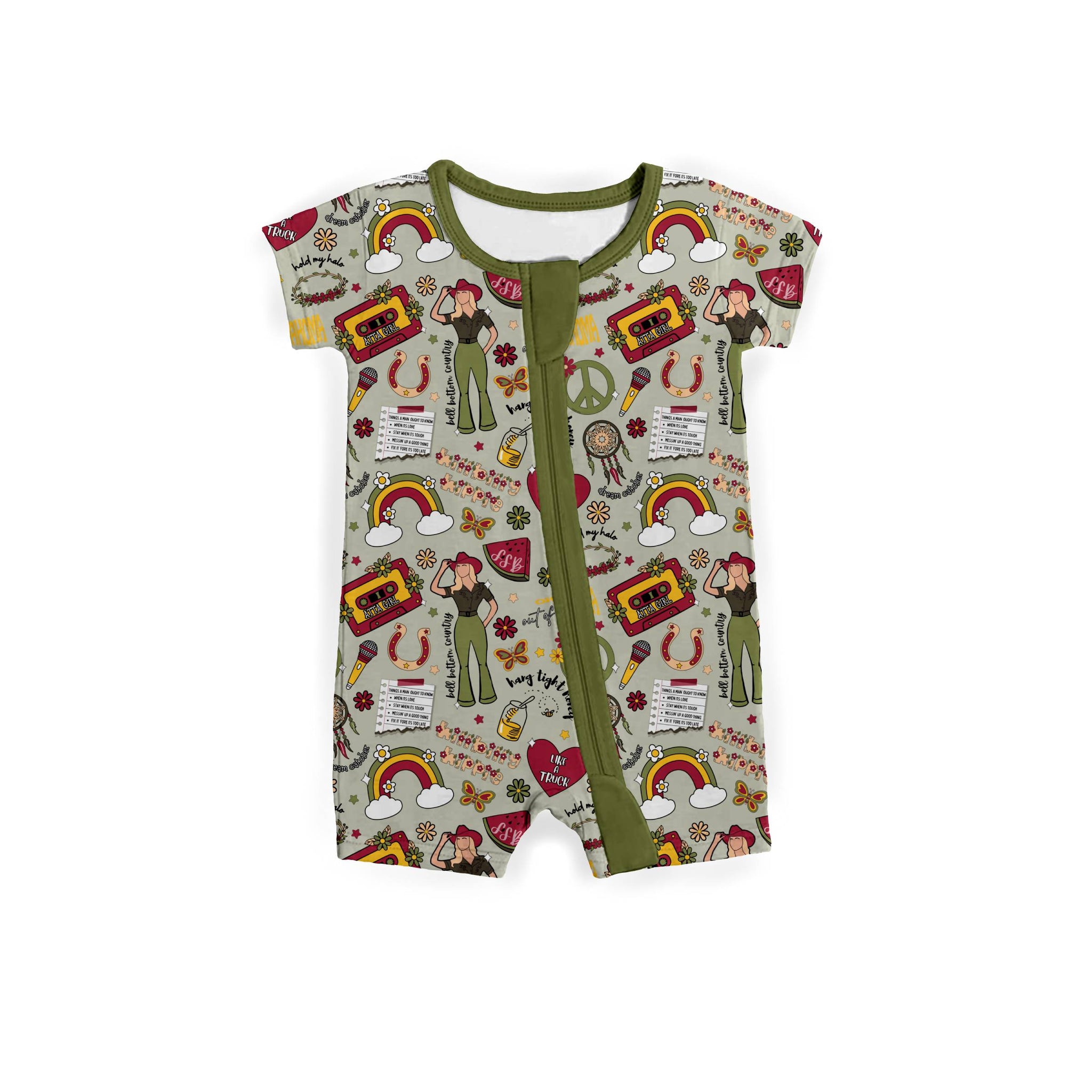 Hang Tight Honey Zipper Shortie *RTS*