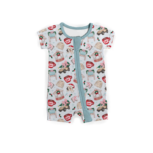 Snowy Small Town Zipper Shortie **PreOrder**