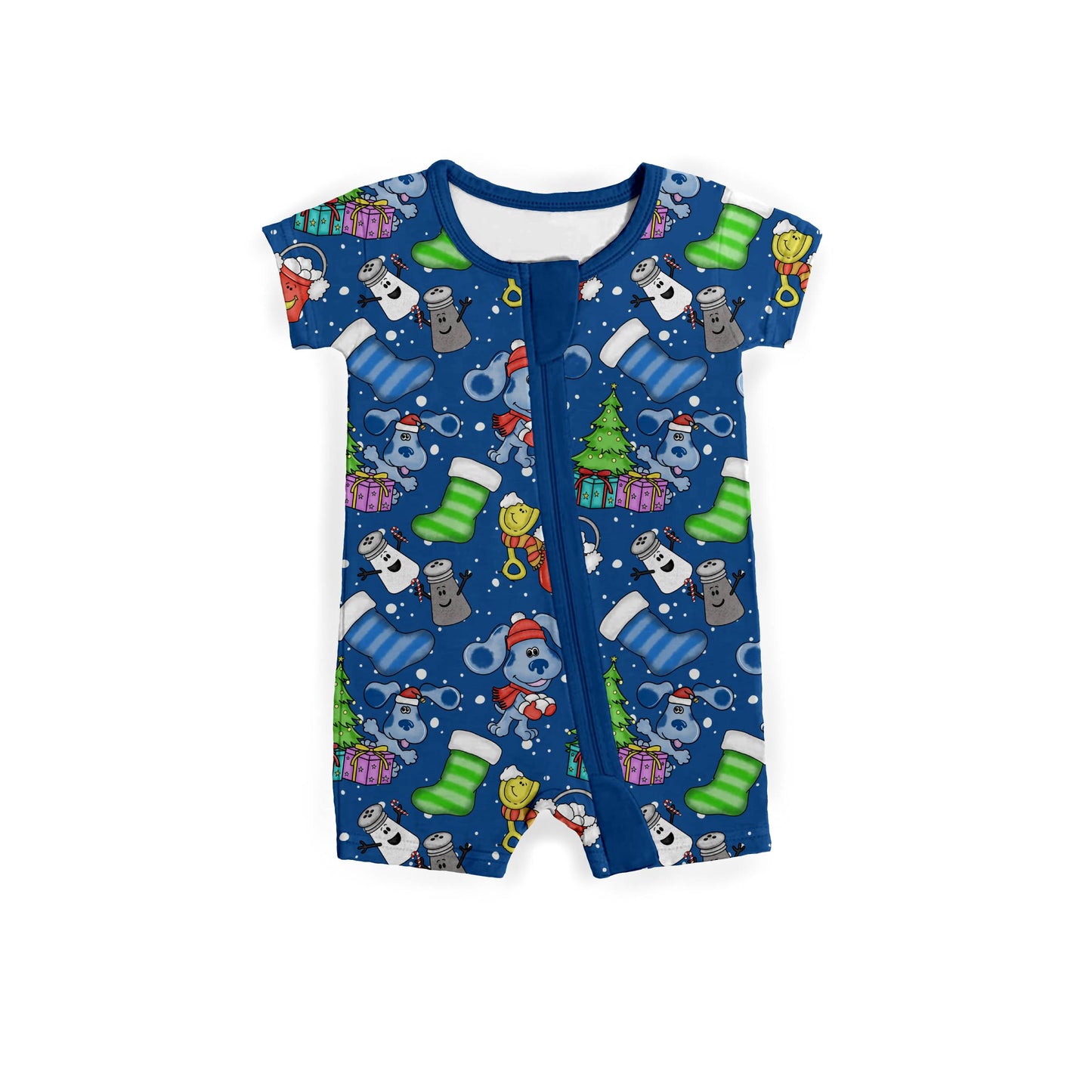 Blue Christmas Cheer Zipper Shortie **PreOrder**