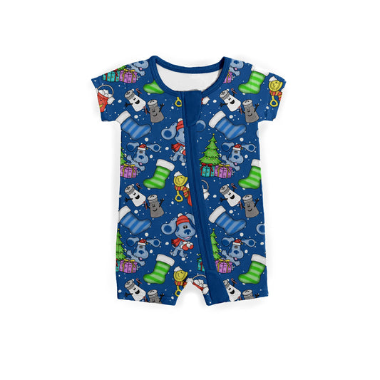 Blue Christmas Cheer Zipper Shortie **PreOrder**