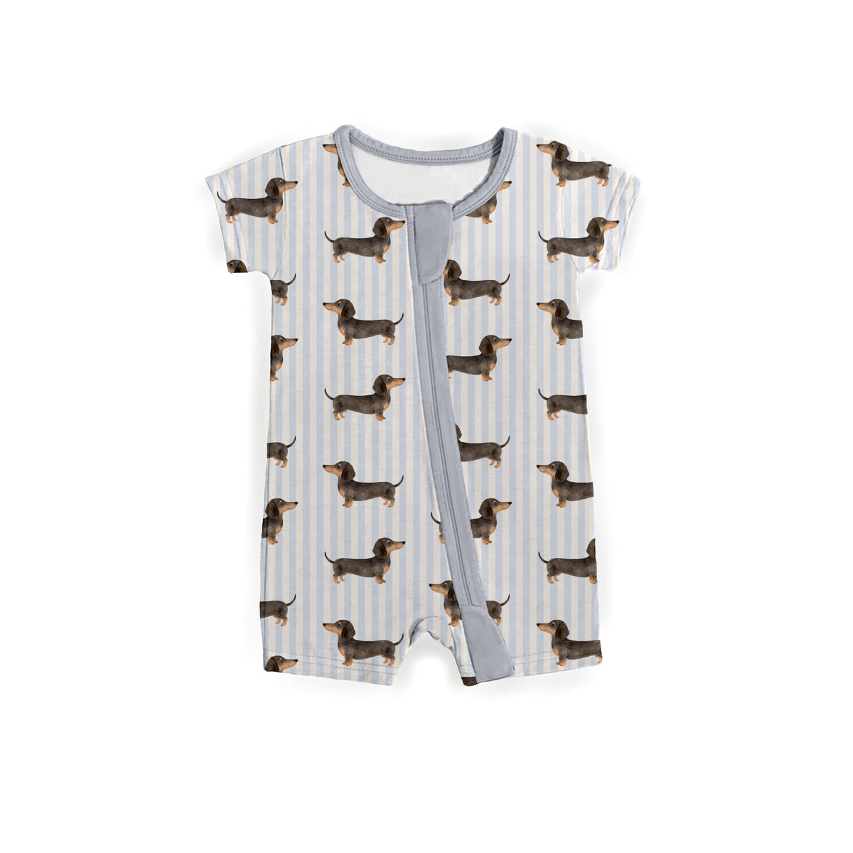 Doxie Daydreams Blue Zipper Shortie **PreOrder**