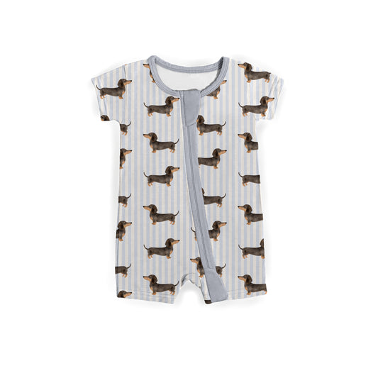 Doxie Daydreams Blue Zipper Shortie **PreOrder**