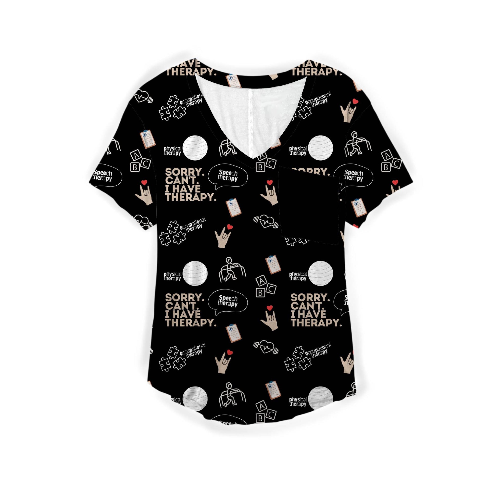Sorry. Can't. I have therapy. Adult Women's T-shirt **PreOrder**