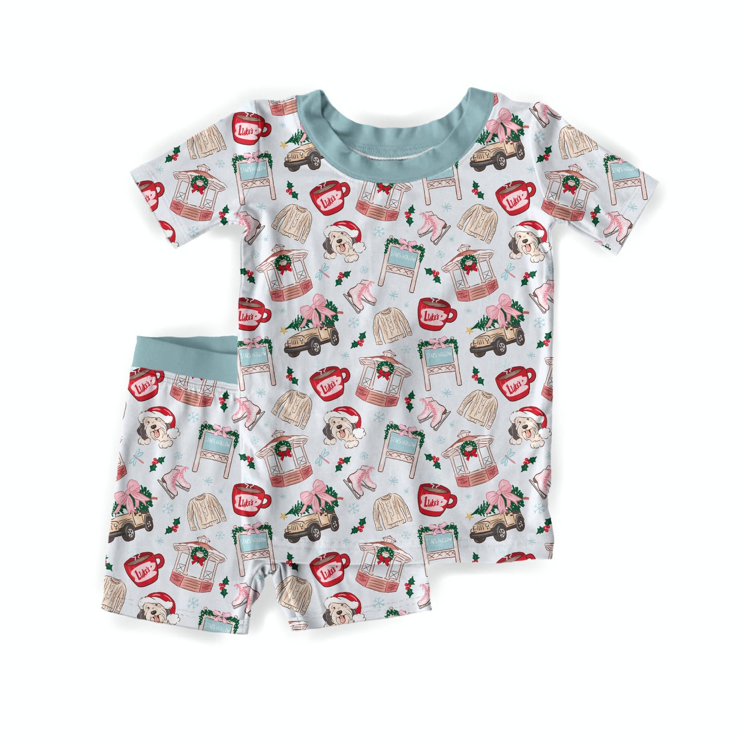 Snowy Small Town Youth Short Set **PreOrder**