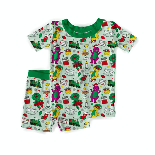 Holiday Dino Happiness Youth Short Set **PreOrder**